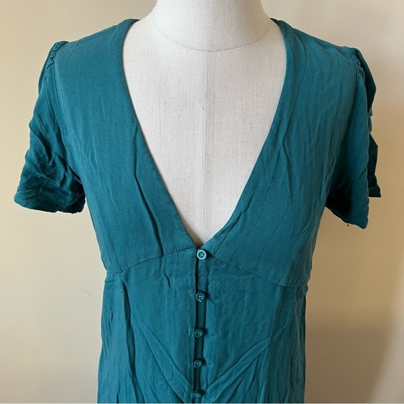 New! Monrow button down short sleeve maxi dress 17839 - Picture 4 of 8